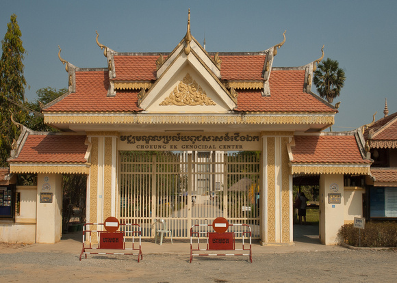 Entrance to the Choeung EK Genocidal Centre.. The Killing Fields.
